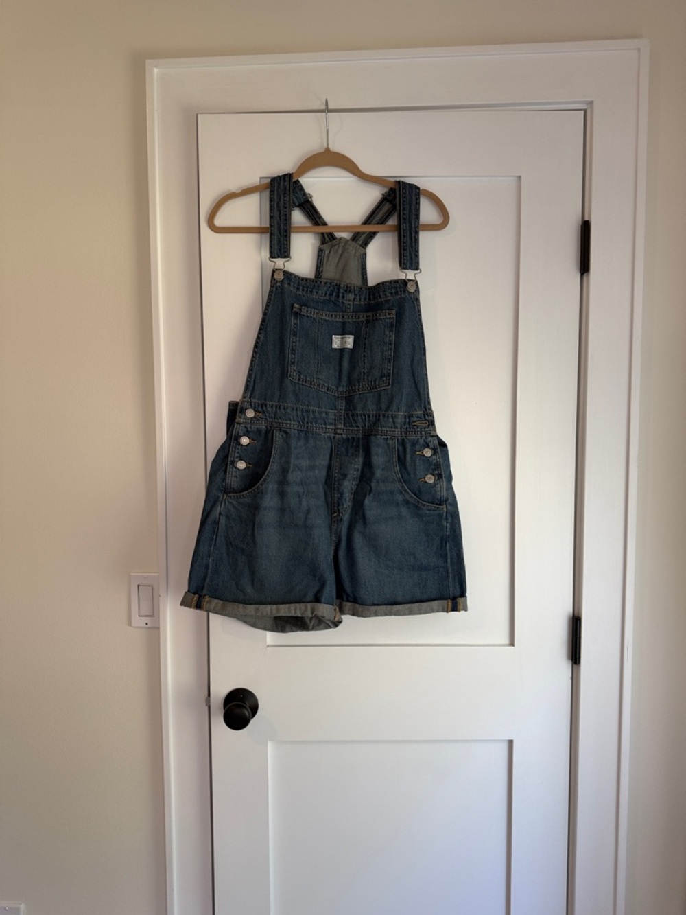 Denim Short Overalls - Classic Blue